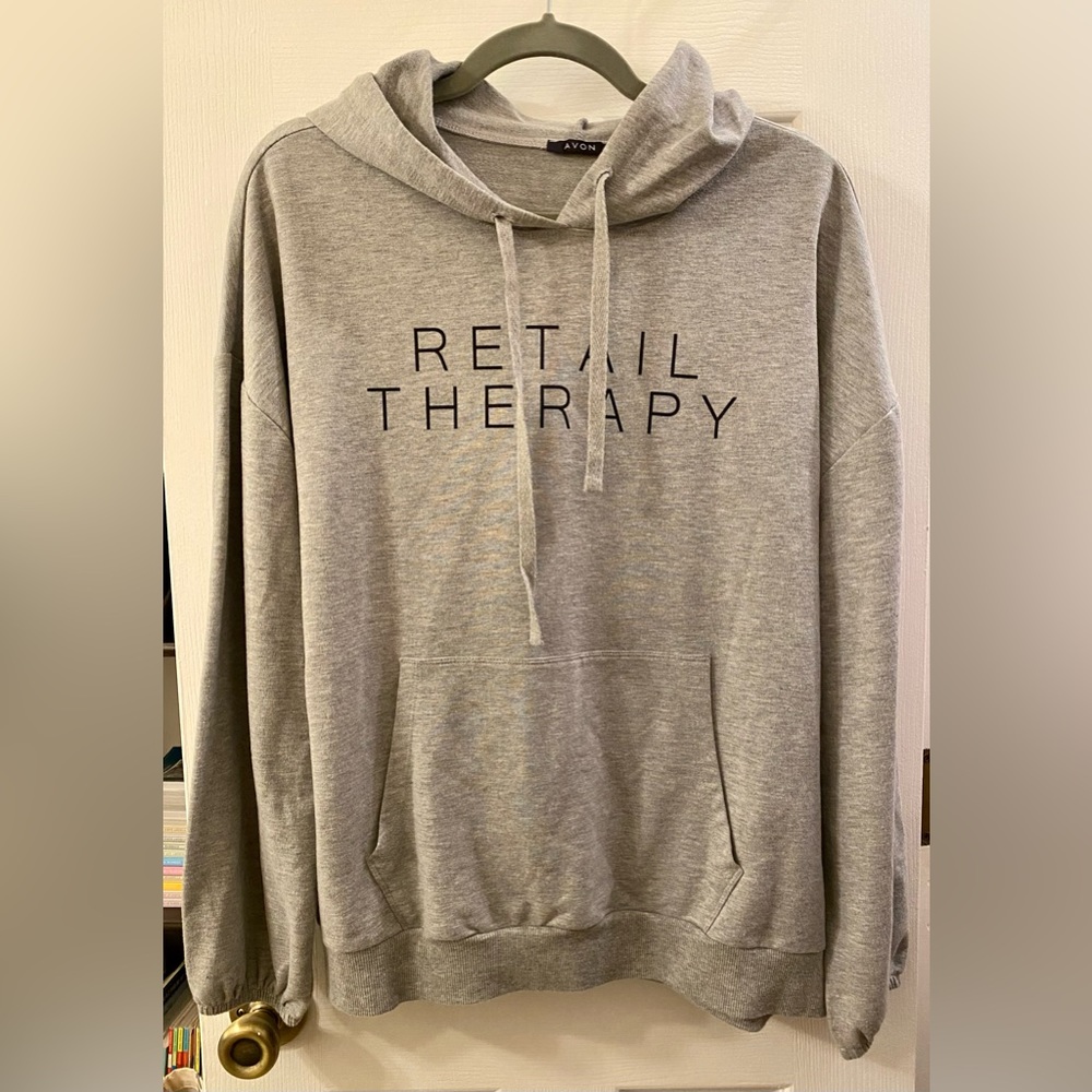 ‘Retail Therapy’ Gray Hoodie